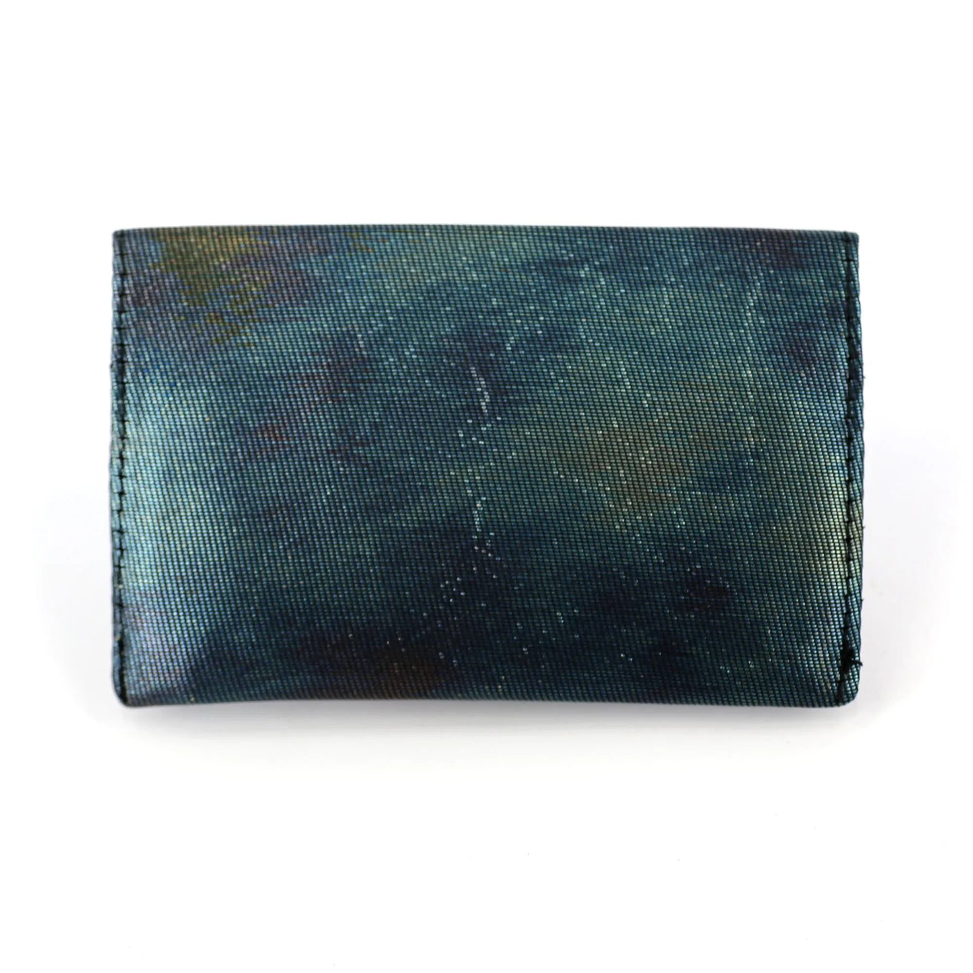 Japanese Kimono Business Card Holder - Navy Blue   Foil | Upcycled from vintage Obi textiles