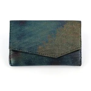 Japanese Kimono Business Card Holder - Navy Blue   Foil | Upcycled from vintage Obi textiles