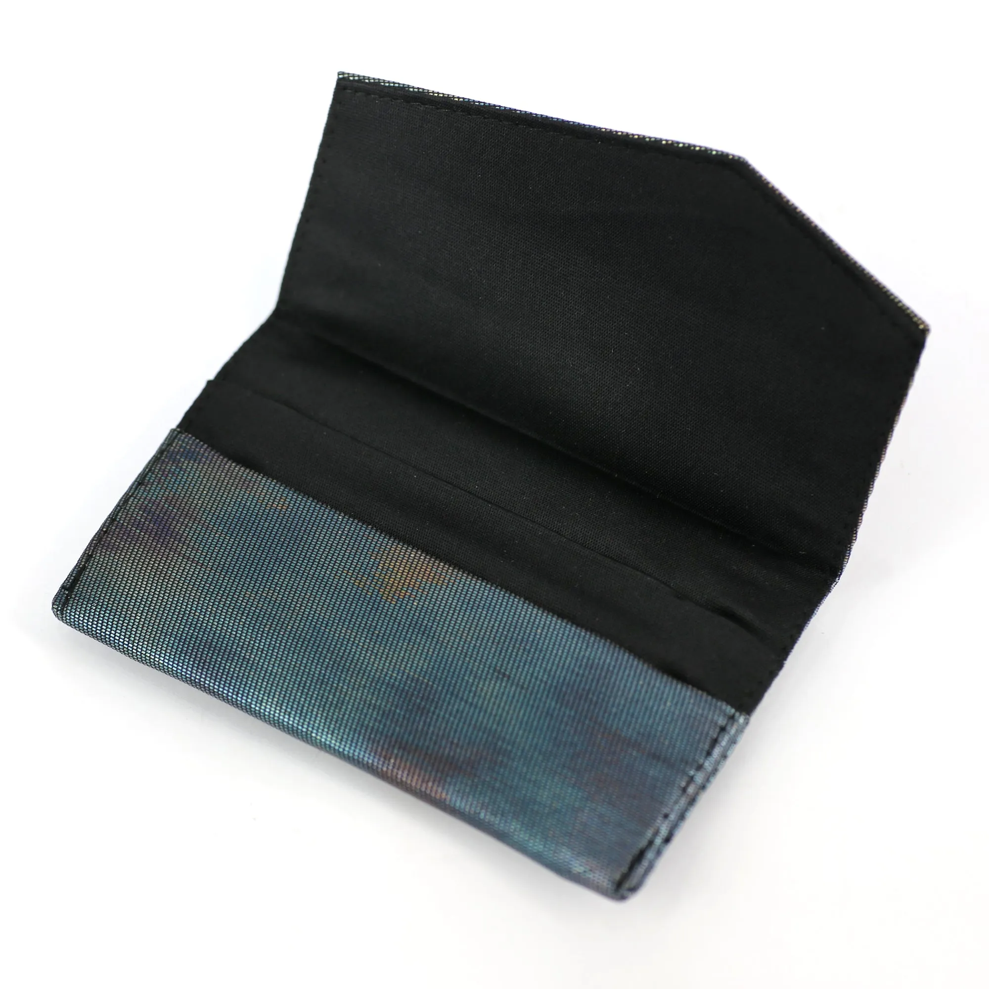 Japanese Kimono Business Card Holder - Navy Blue   Foil | Upcycled from vintage Obi textiles