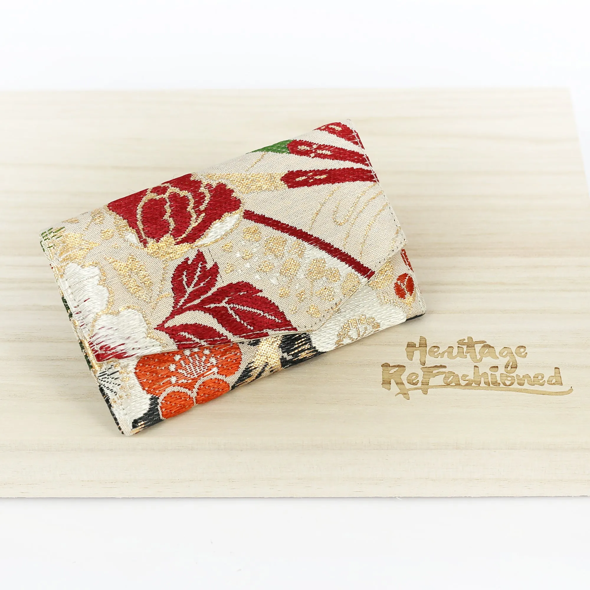 Japanese Kimono Card Holder | Upcycled from vintage textiles