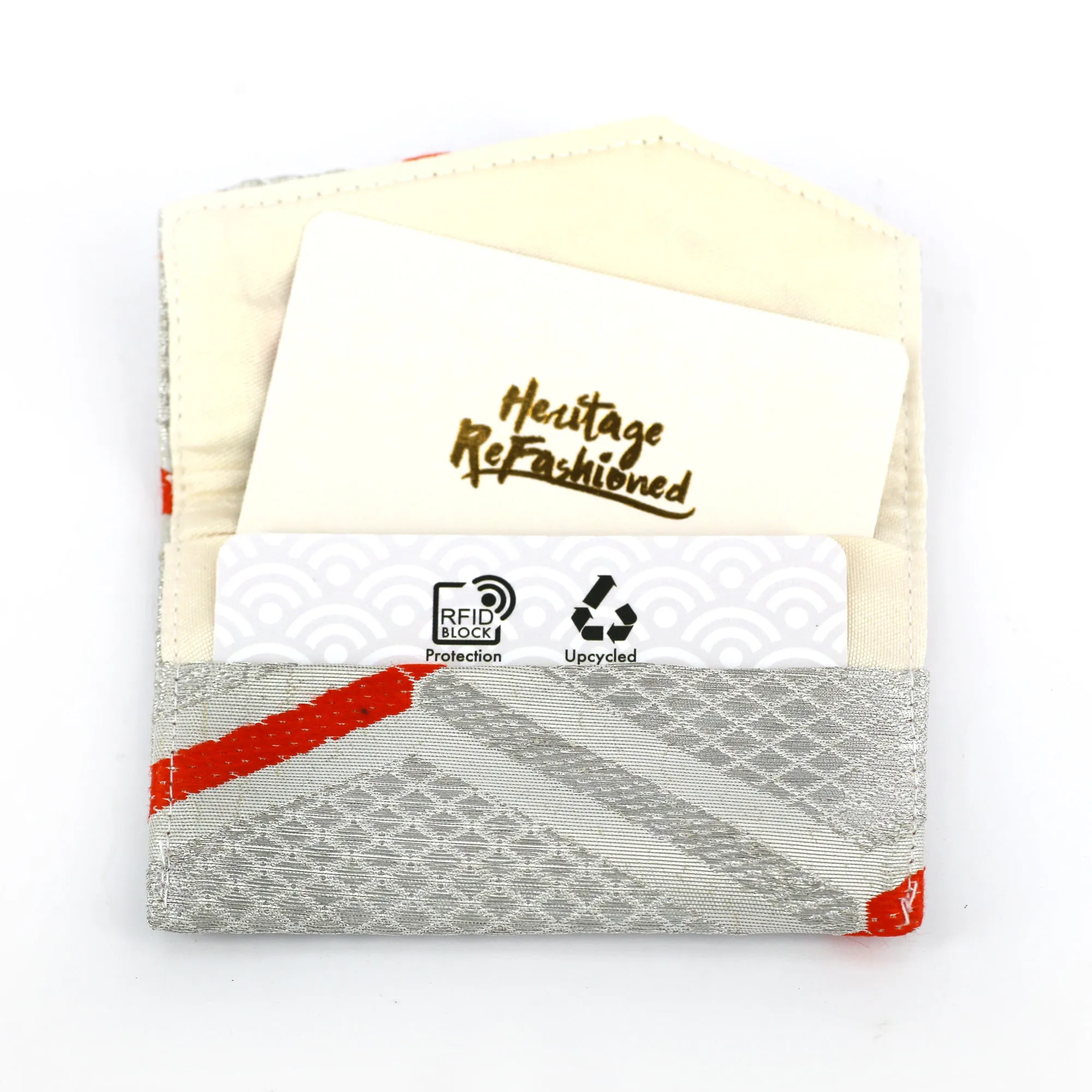 Japanese Kimono Obi Business Card Holder | Upcycled from vintage Obi textiles