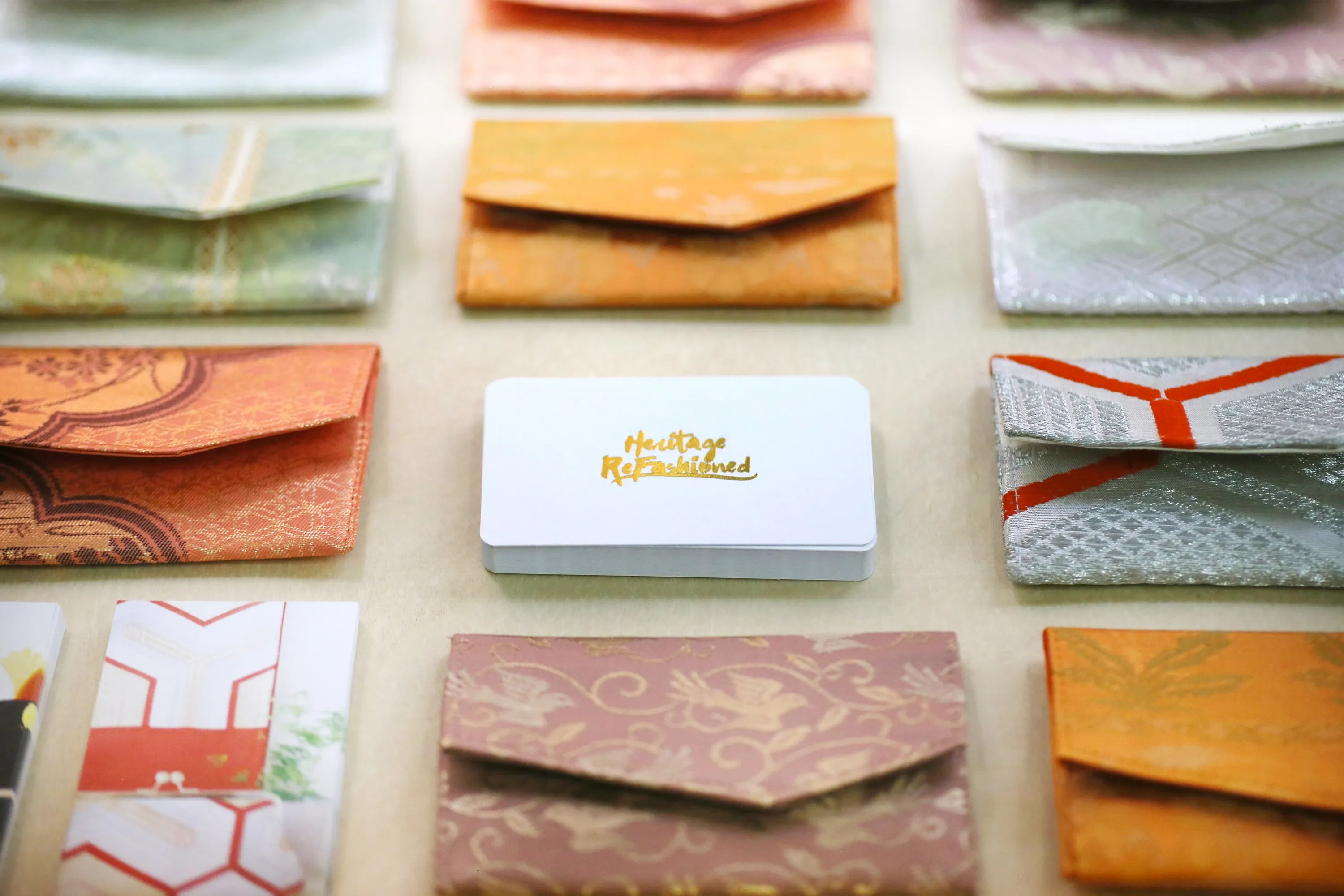 Japanese Kimono Obi Business Card Holder | Upcycled from vintage Obi textiles