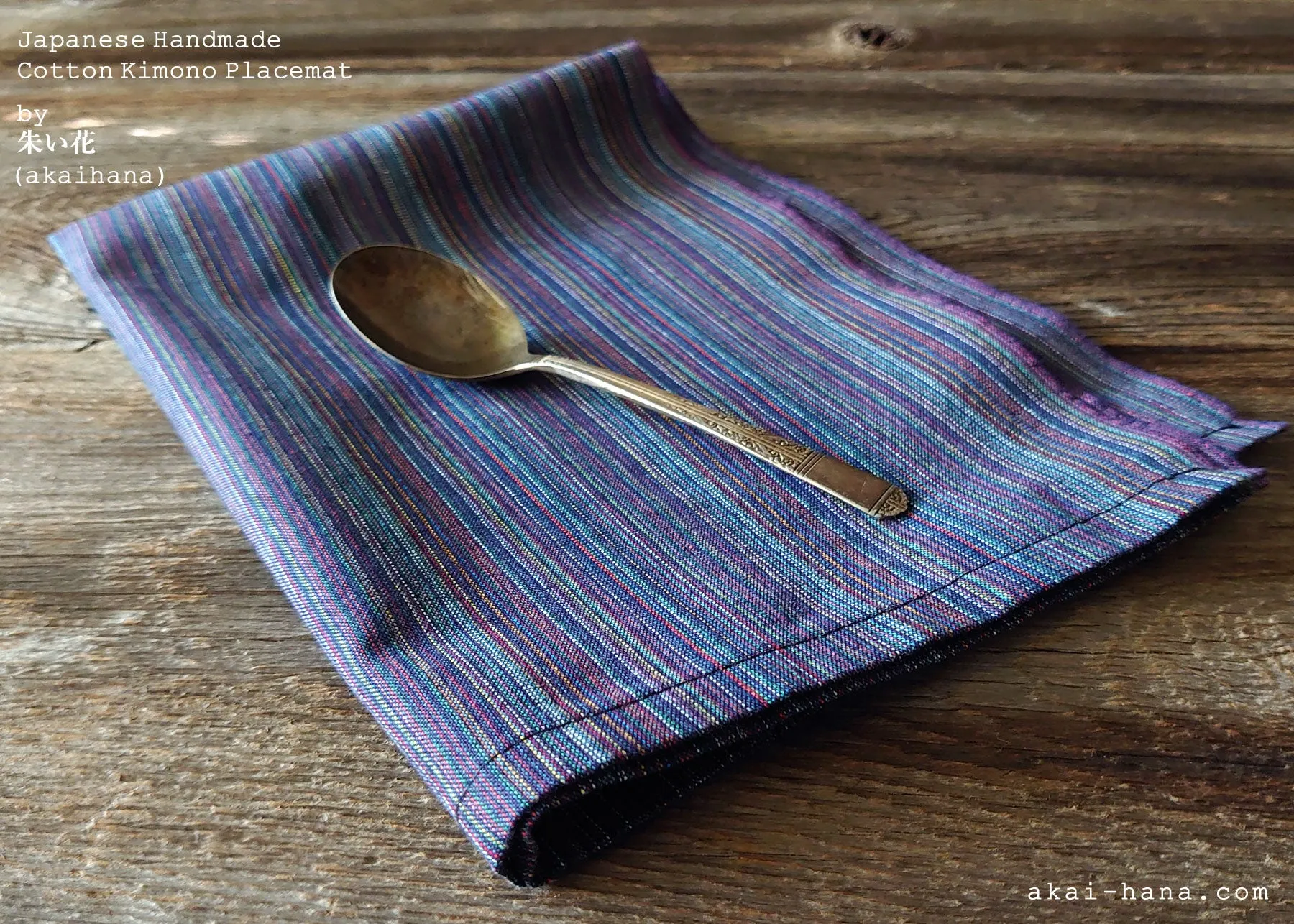 Japanese Kimono Placemats, Mikawa Momen 100% Cotton ⦿pmmk0011