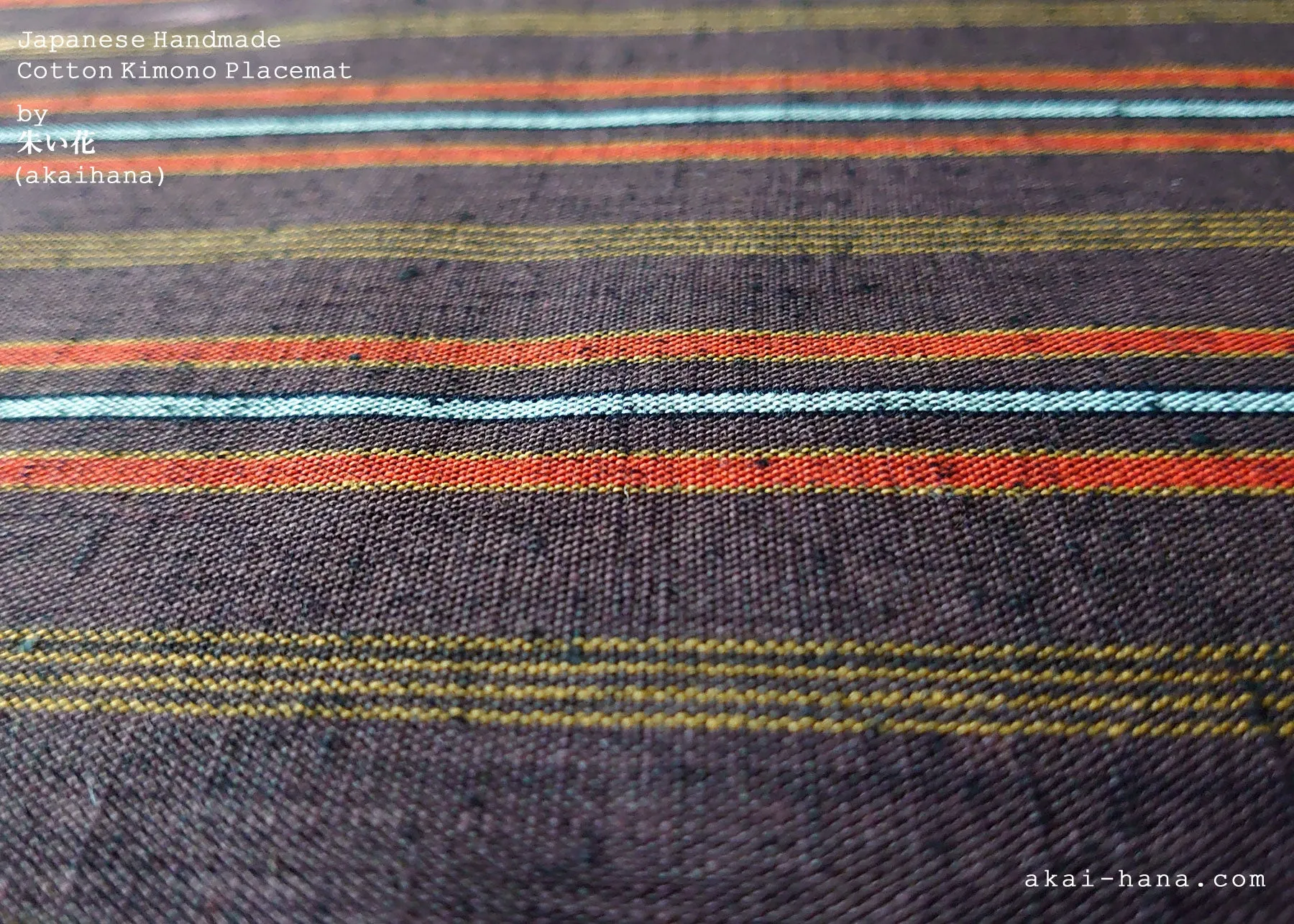 Japanese Kimono Placemats, Mikawa Momen pmmk0010, 100% Cotton