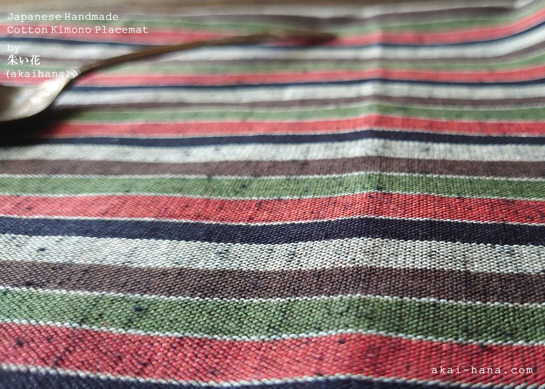 Japanese Kimono Placemats, Mikawa Momen pmmk0012, 100% Cotton