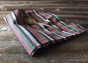 Japanese Kimono Placemats, Mikawa Momen pmmk0012, 100% Cotton