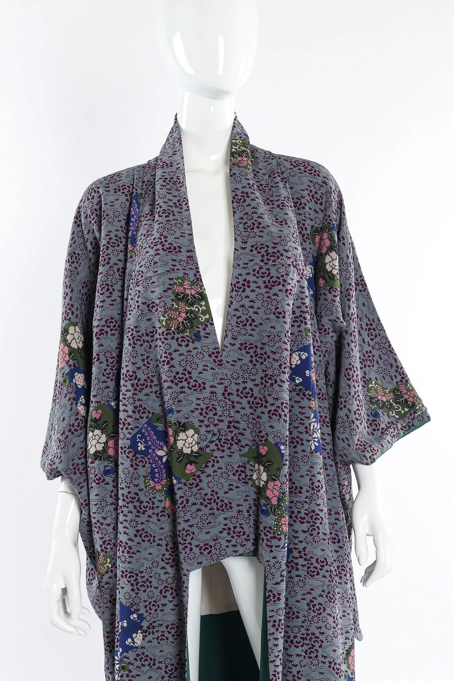 Japanese Leaf & Floral Kimono