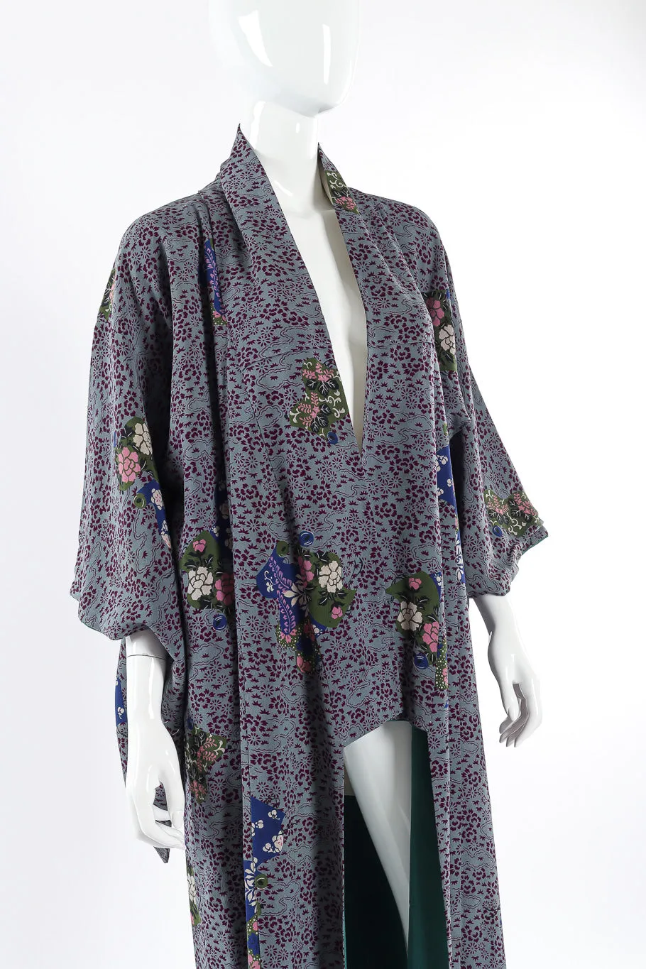 Japanese Leaf & Floral Kimono