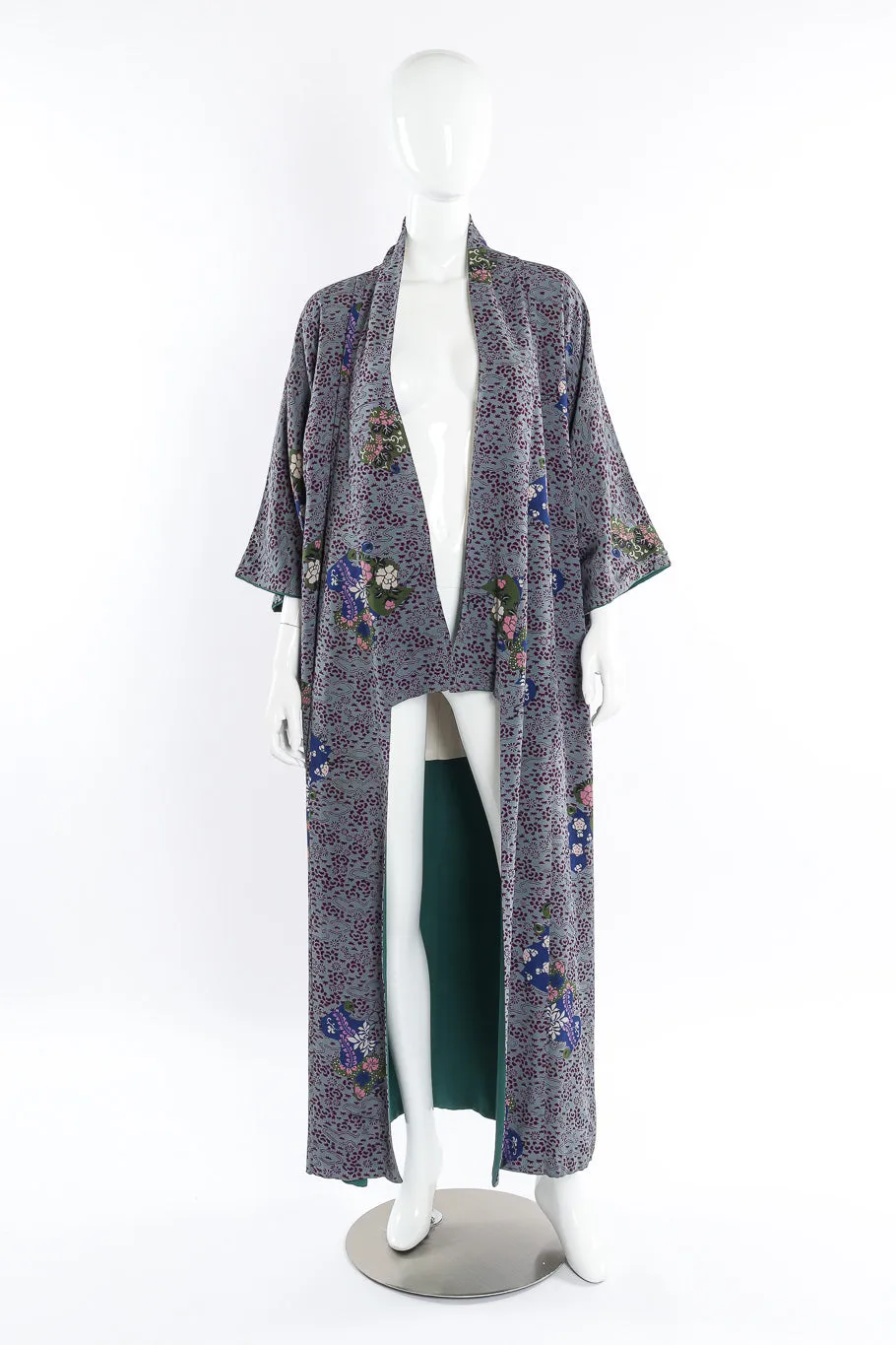 Japanese Leaf & Floral Kimono