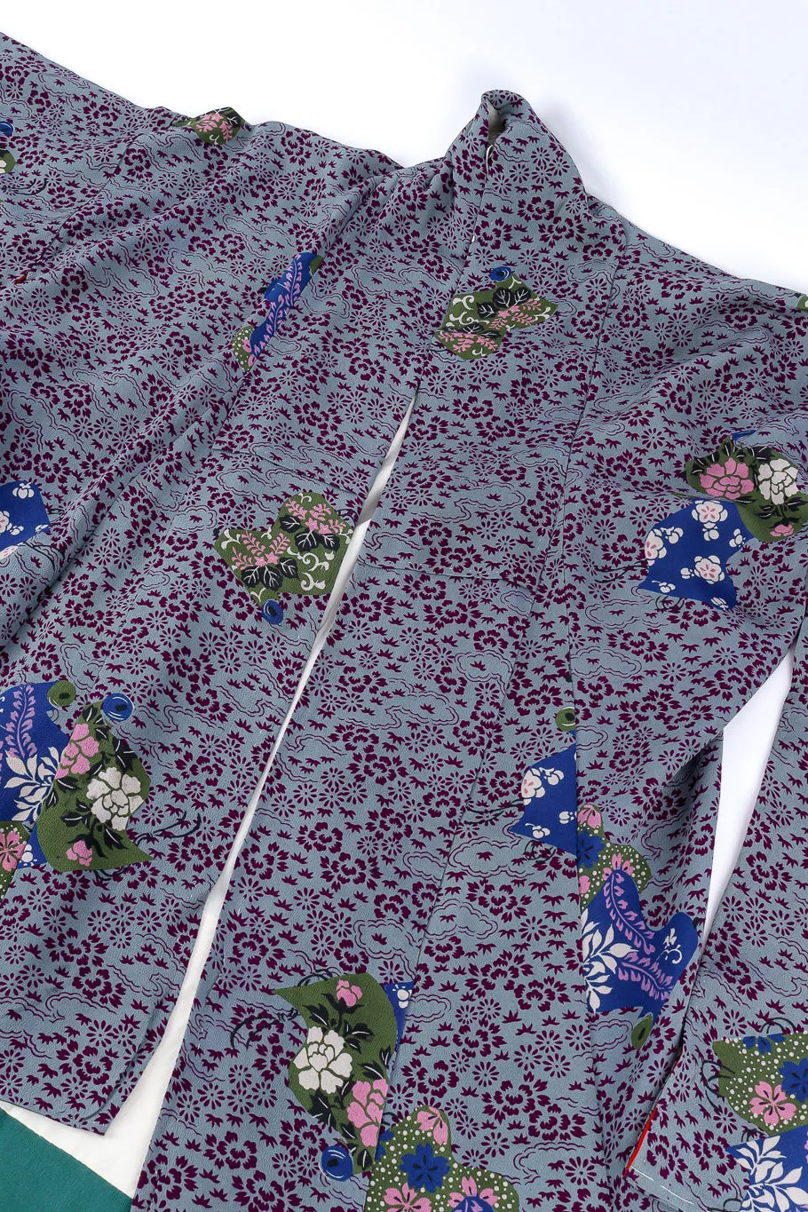Japanese Leaf & Floral Kimono