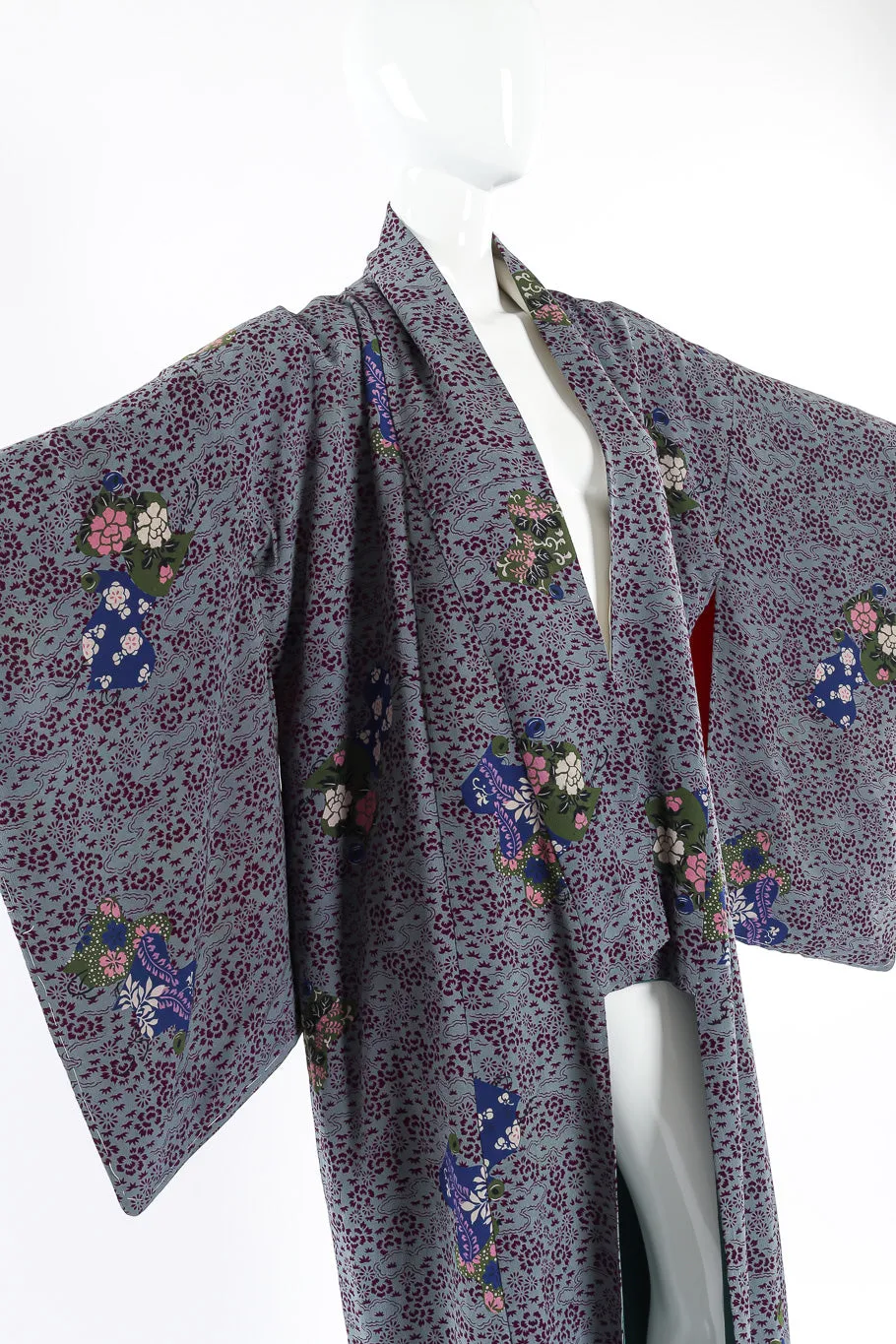 Japanese Leaf & Floral Kimono