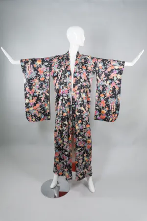 Japanese Rainbow Floral Kimono