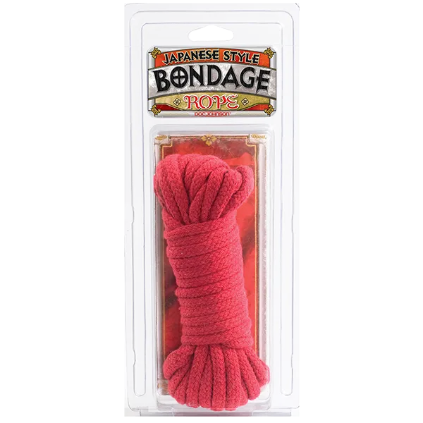 Japanese Style Bondage Rope Cotton Red 32 Feet