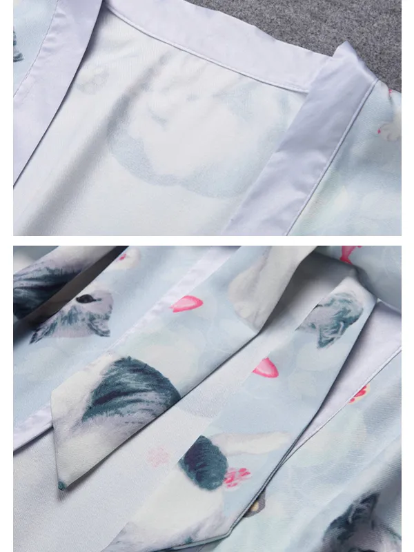 japanse kitten kimono robe