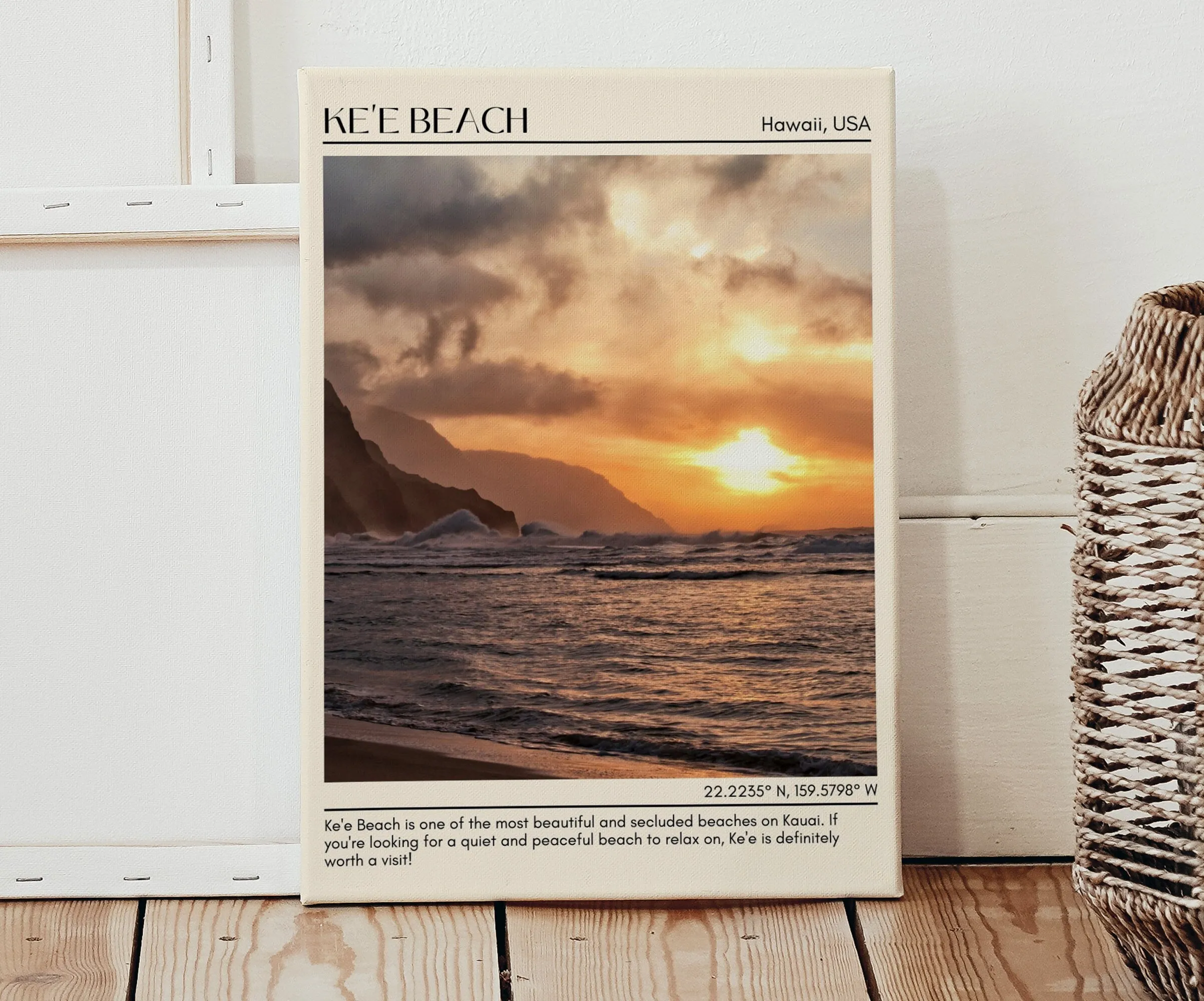 Ka'e Beach Wall Canvas, USA