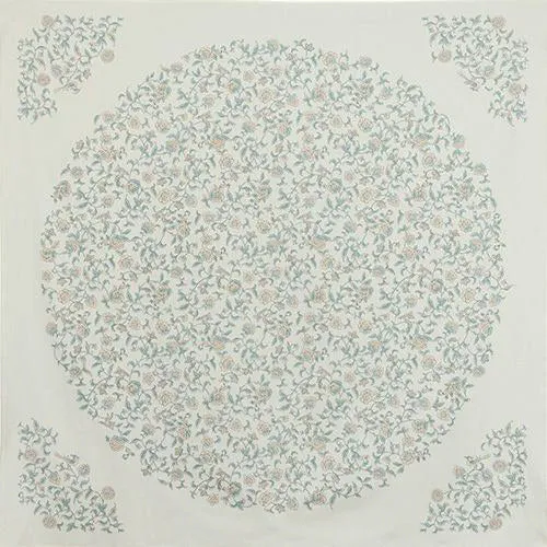 Kimono tsutsumi - Kacho sarasa  Cream 花鳥更紗 キナリ (Japanese Wrapping Cloth)  145 x 145 cm