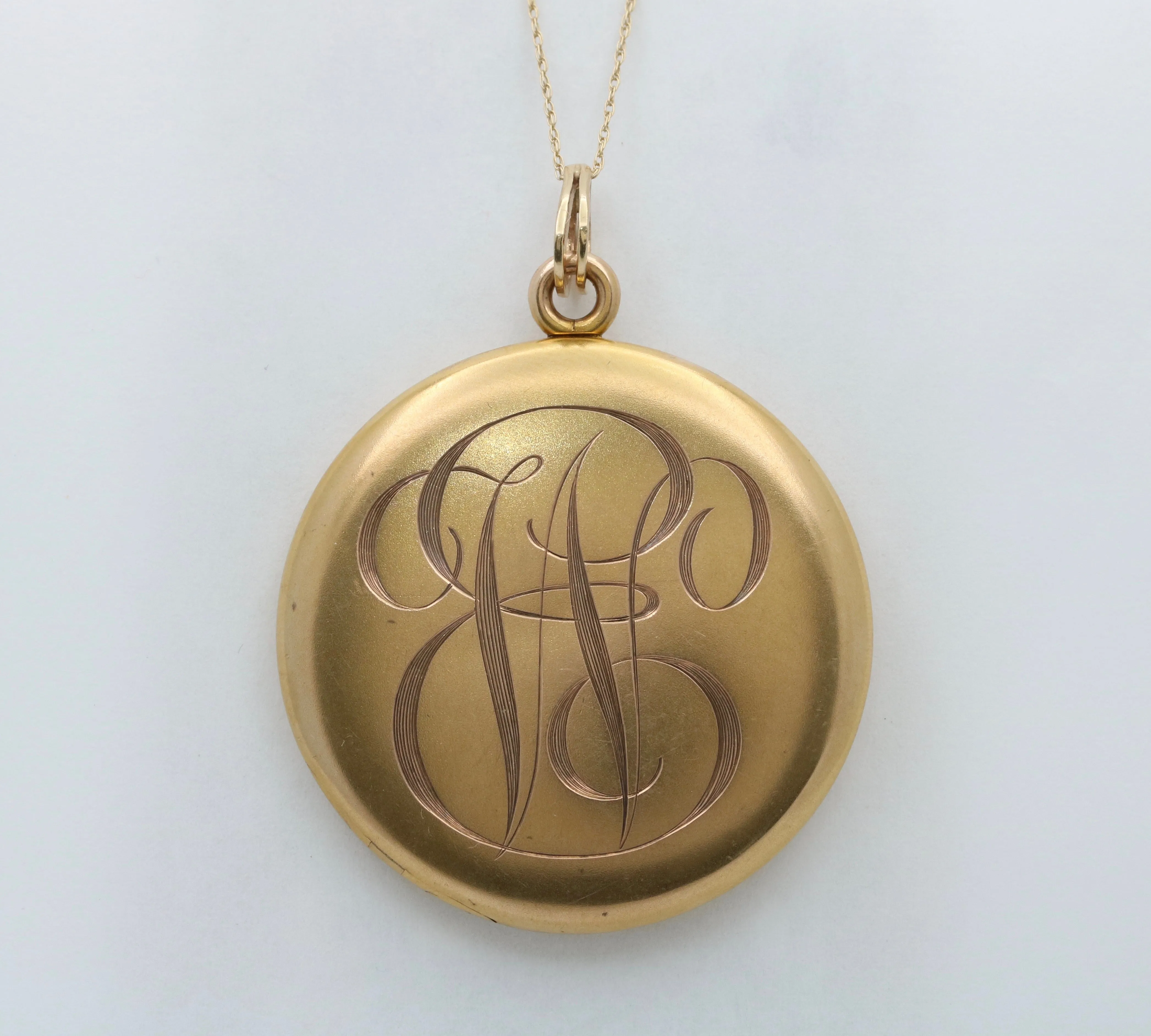 Large Victorian Star Set Diamond and 10K Gold Locket