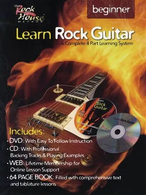 LEARN ROCK GUITAR BEGINNER BK/CD/DVD