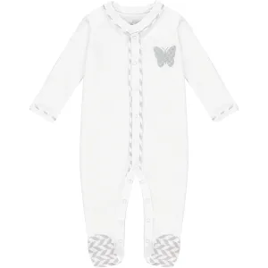 Lily Stripe Romper White & Grey