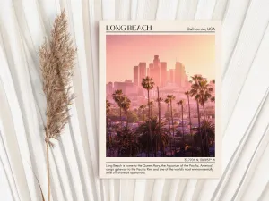 Long Beach Minimal Wall Art, California, USA
