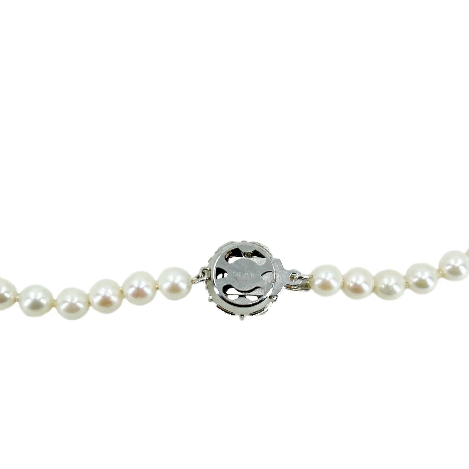 Long Rope Mid Century Modern Japanese Saltwater Cultured Akoya Pearl Vintage Necklace - Sterling Silver 50 Inch