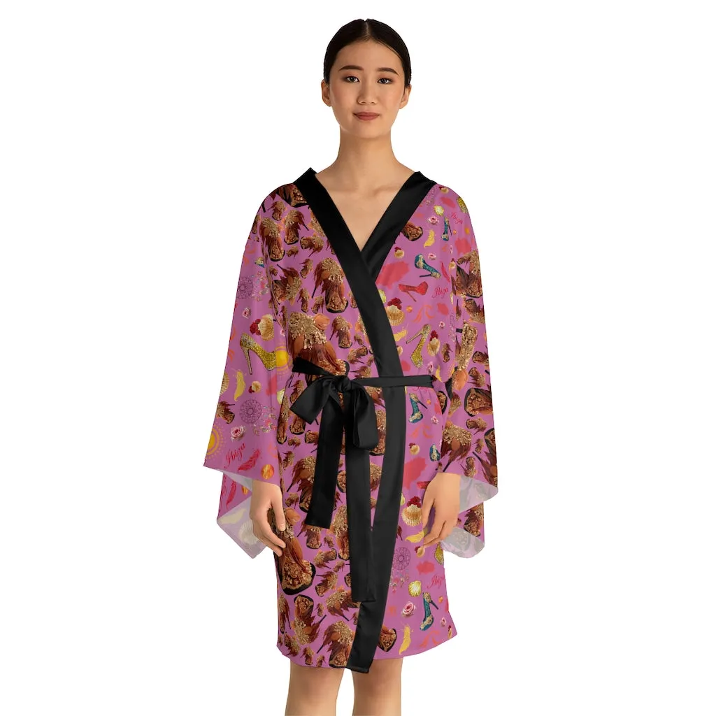 Long Sleeve Kimono Robe Narali 'Ibiza life'