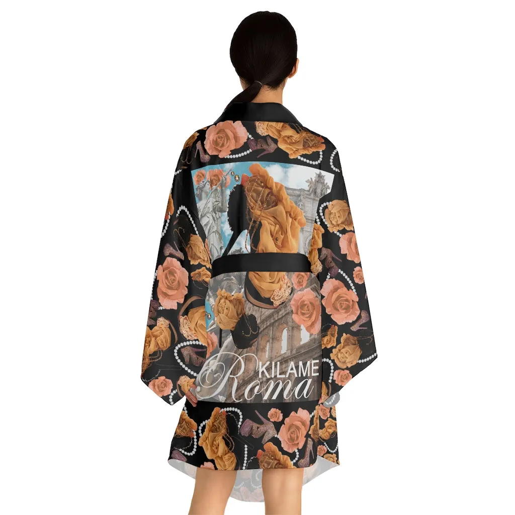 Long Sleeve Kimono Robe 'Roma Couture'