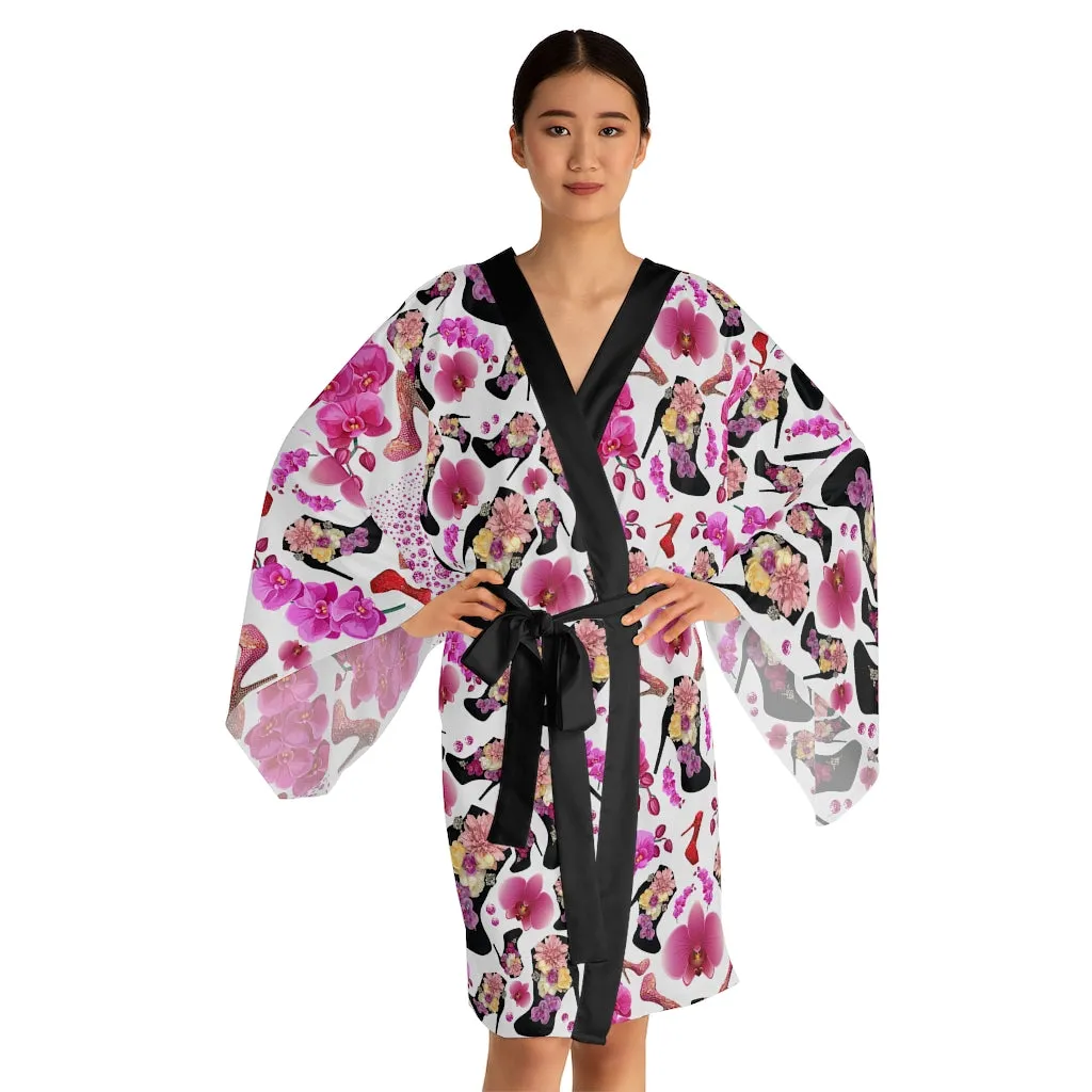 Long Sleeve Kimono Robe 'Secret garden'