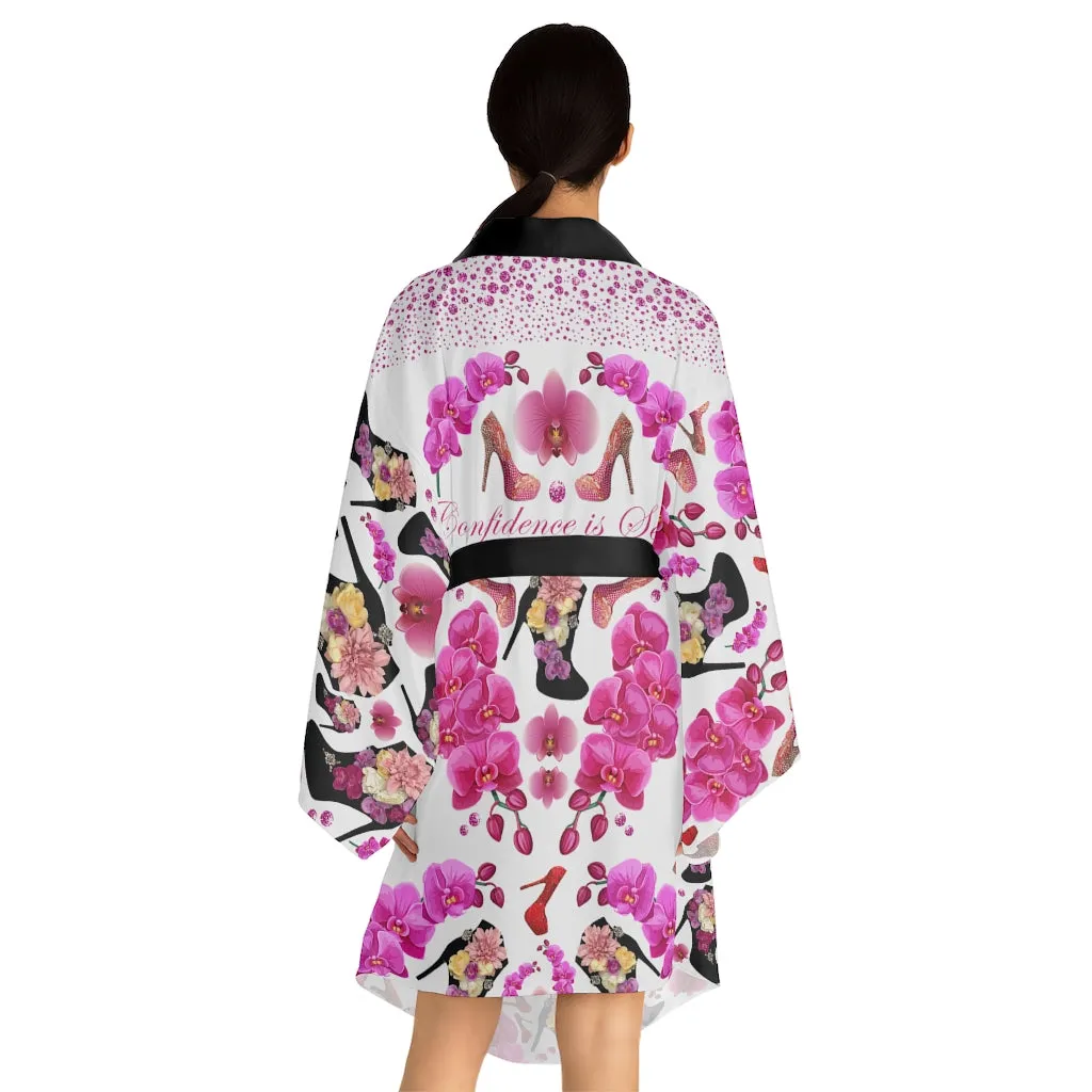 Long Sleeve Kimono Robe 'Secret garden'
