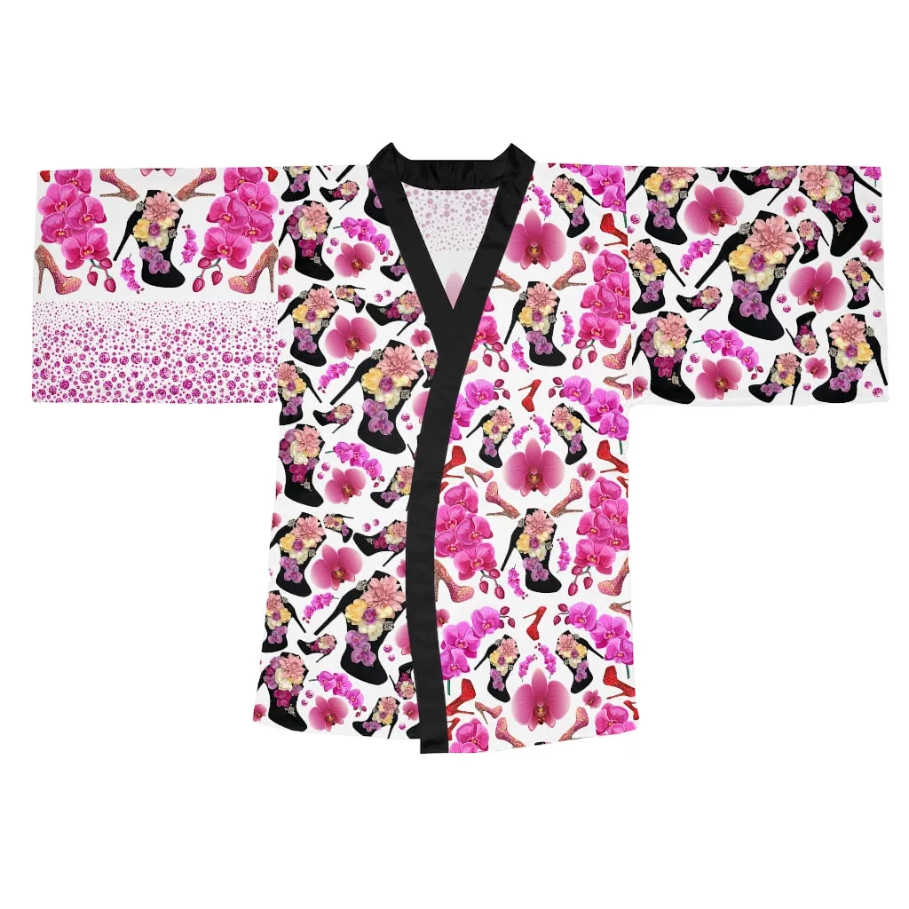 Long Sleeve Kimono Robe 'Secret garden'