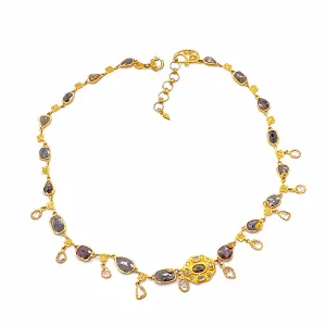 Luminsoity 20K Art Deco Color Diamond Necklace