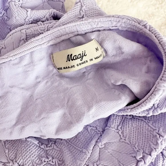Maaji Amy Cutout Cover-Up Mini Dress in Lavender Size M