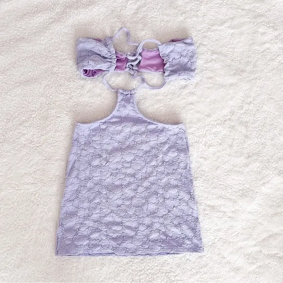 Maaji Amy Cutout Cover-Up Mini Dress in Lavender Size M