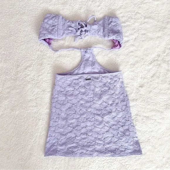 Maaji Amy Cutout Cover-Up Mini Dress in Lavender Size M