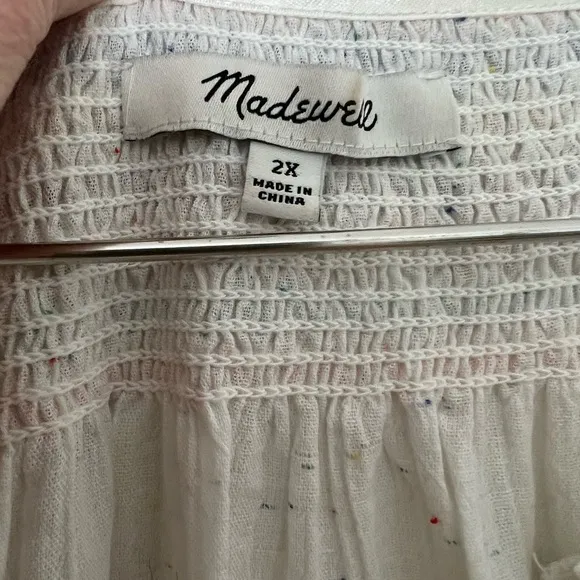 Madewell Rainbow Smocked Trapeze Dress