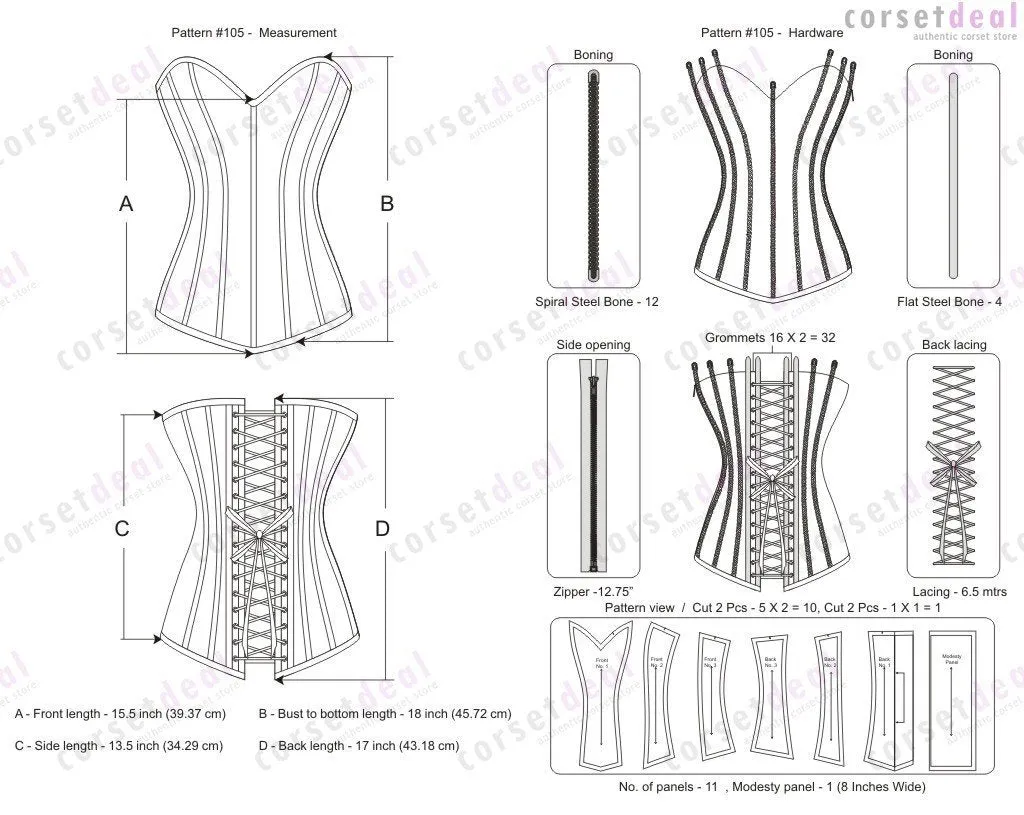 Markos Purple Steampunk Overbust Corset with Shrug