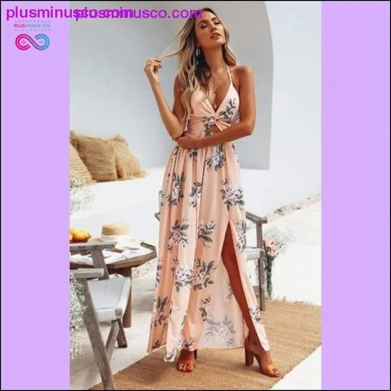 Maxi Long Dress Holiday Summer Evening Party Beach Slit, Floral Bohemian Slit Cut Out Dress