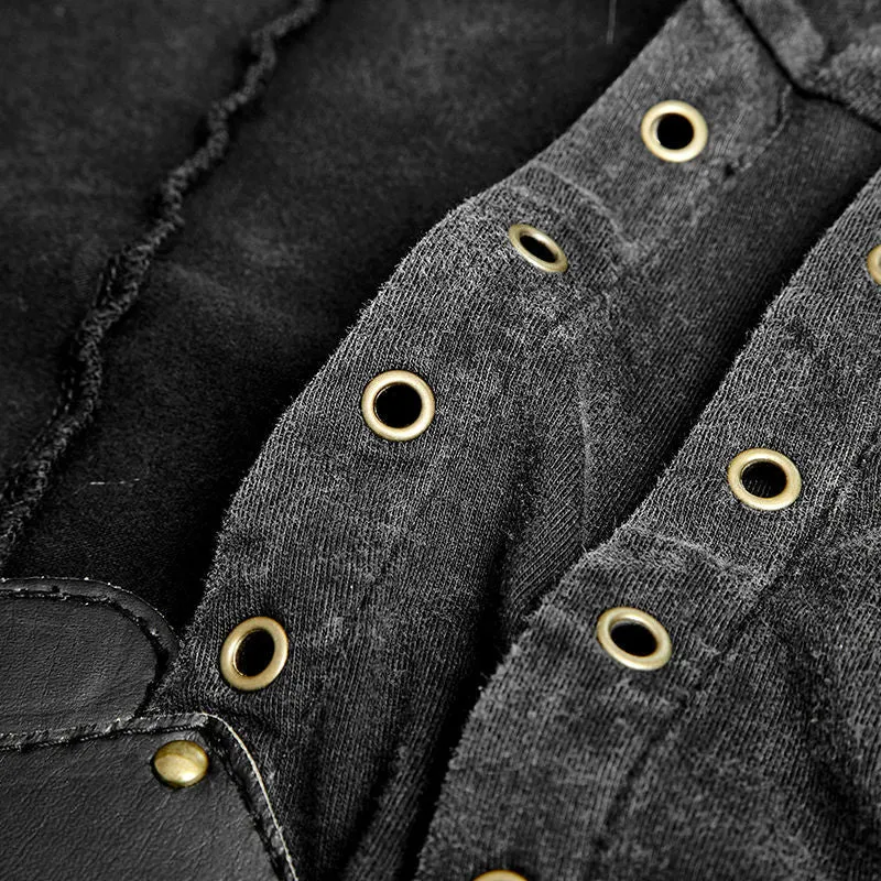 Men's Black Steampunk/Goth/Street Punk top/vest