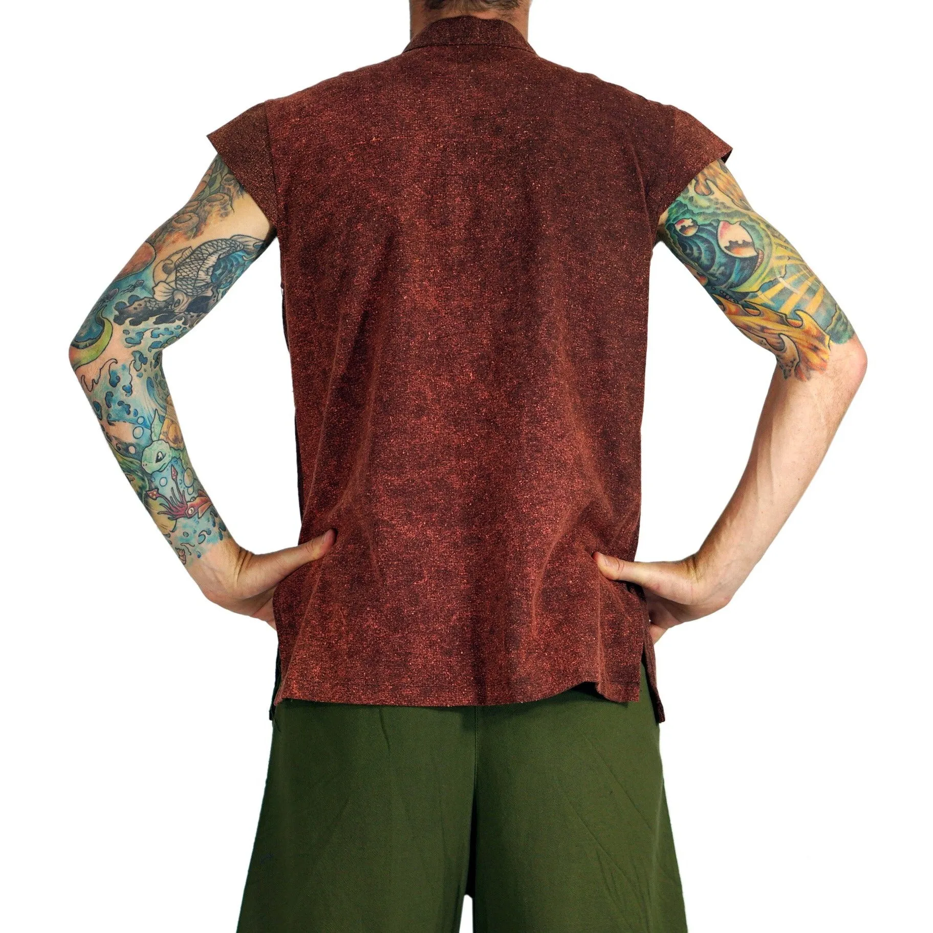 'Naval Vest' - Stonewashed Rust