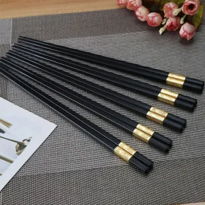 NEW 5 Pairs Fiberglass Chopsticks,Reusable Chopsticks, Japanese Chopsticks 9 Inches Chinese Japanese Chop Sticks Dishwasher Safe Non-Slip Chopstick Set with Case