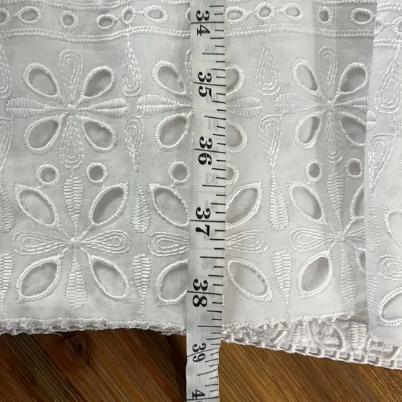 NWT J. Crew Eyelet Side-Slit Maxi Skirt White L