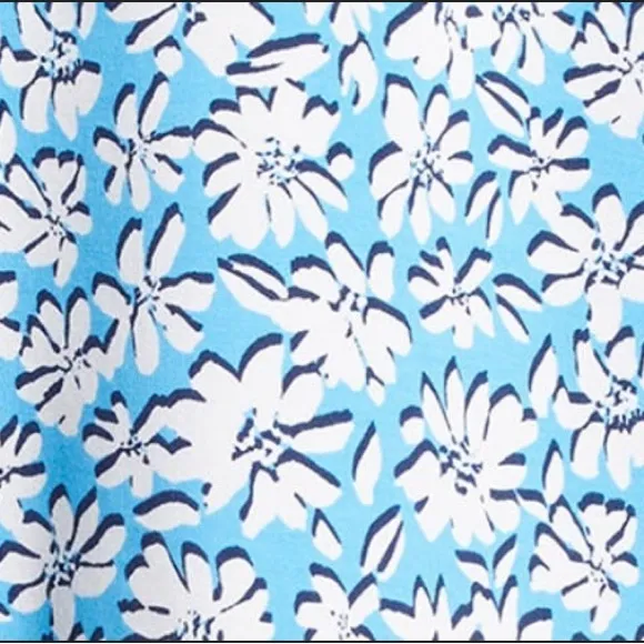 NWT Lilly Pulitzer Buttercup stretch shorts Lunar Blue Palm Beach Petals Sz 16