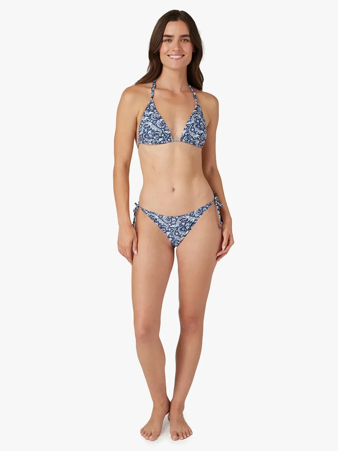 Oceanside Top | Navy Crocodile