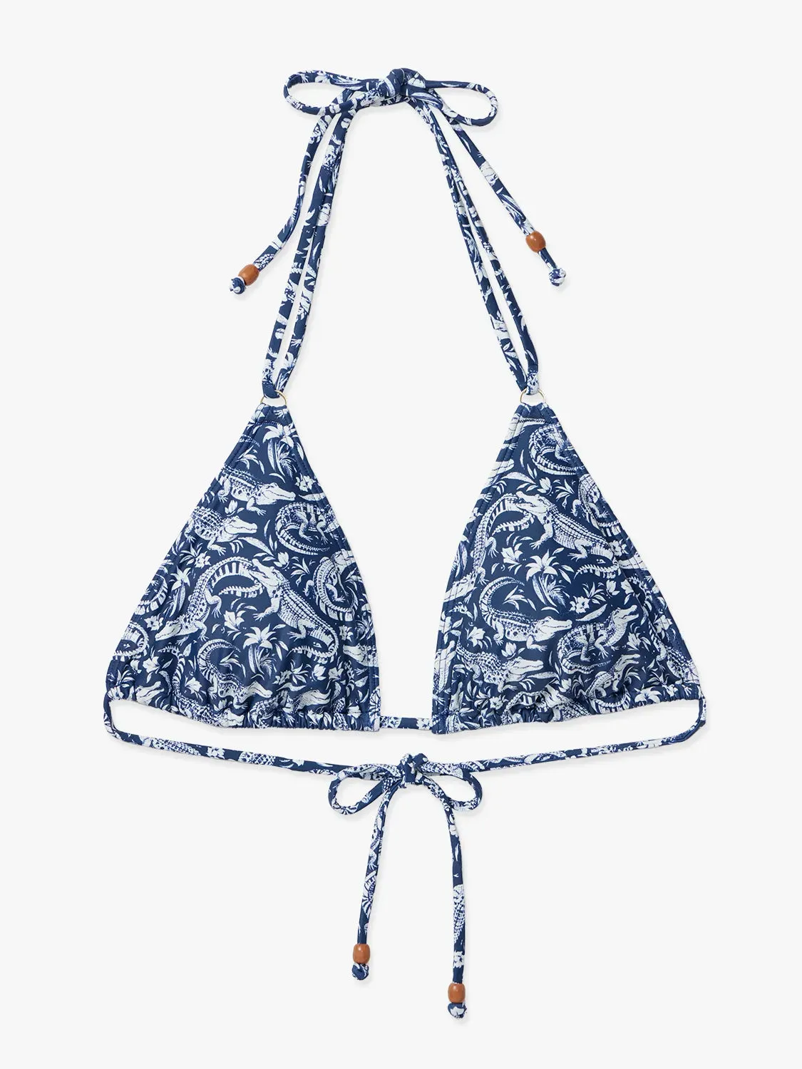 Oceanside Top | Navy Crocodile