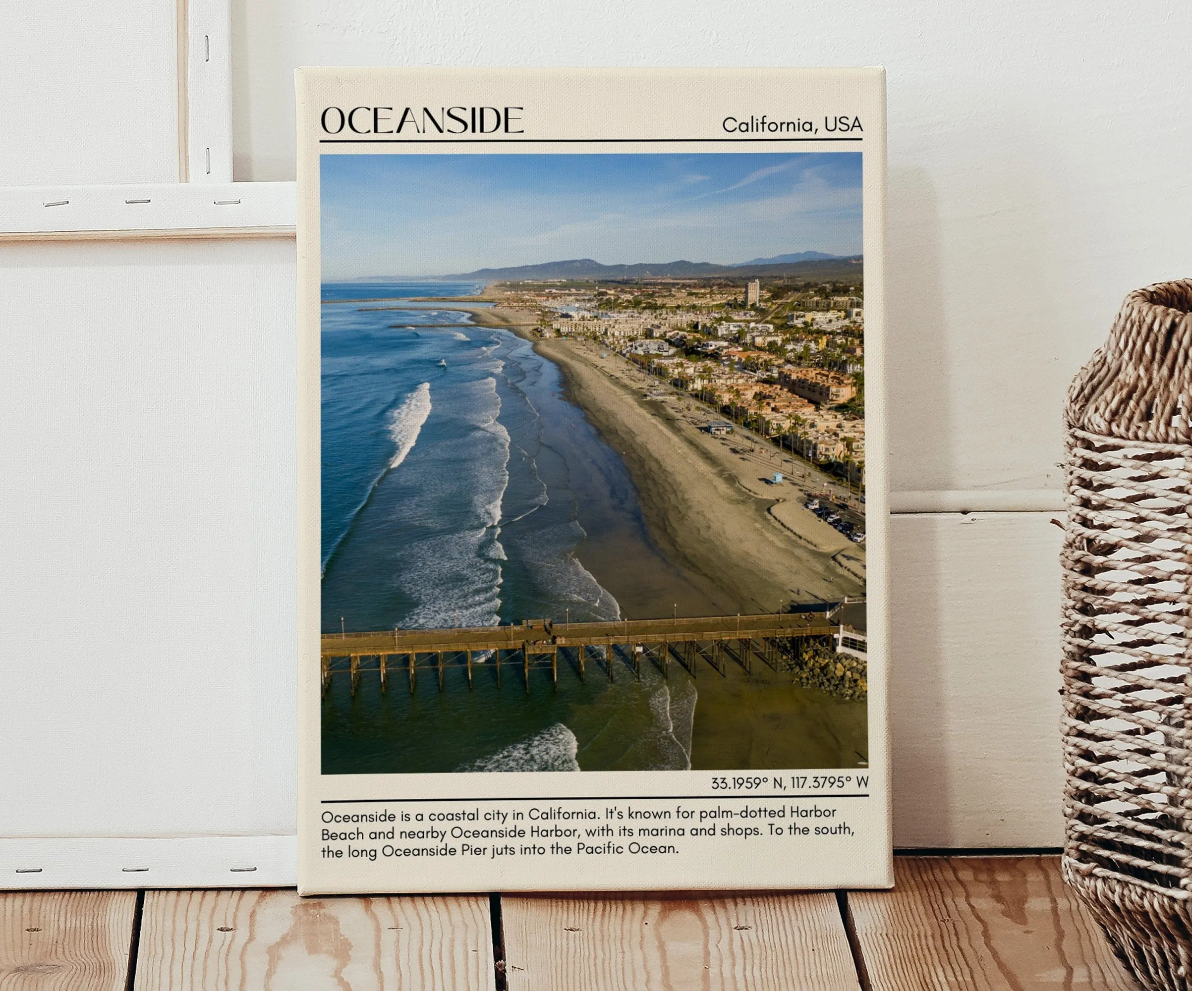 Oceanside Wall Art Canvas, USA
