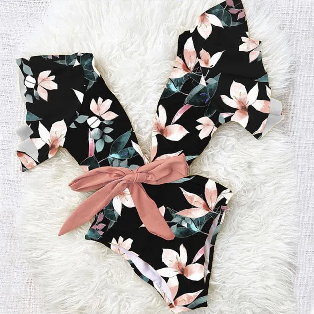 One Piece Swimsuit Print  Beach Wear