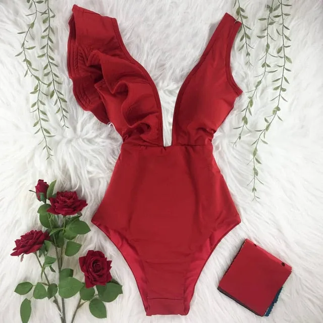 One Piece Swimsuit Print  Beach Wear