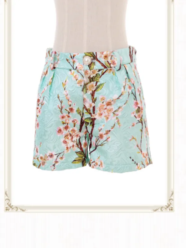 oriental blossom shorts