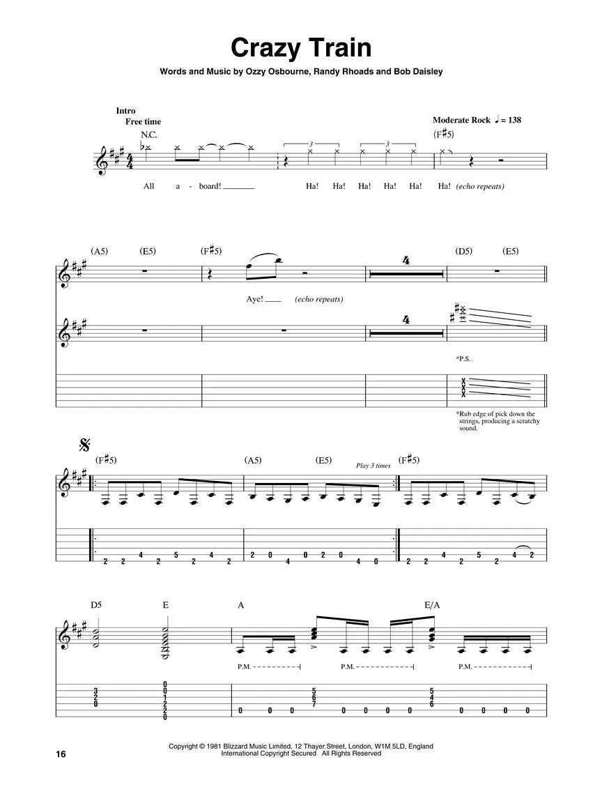Ozzy Osbourne Guitar Play-Along