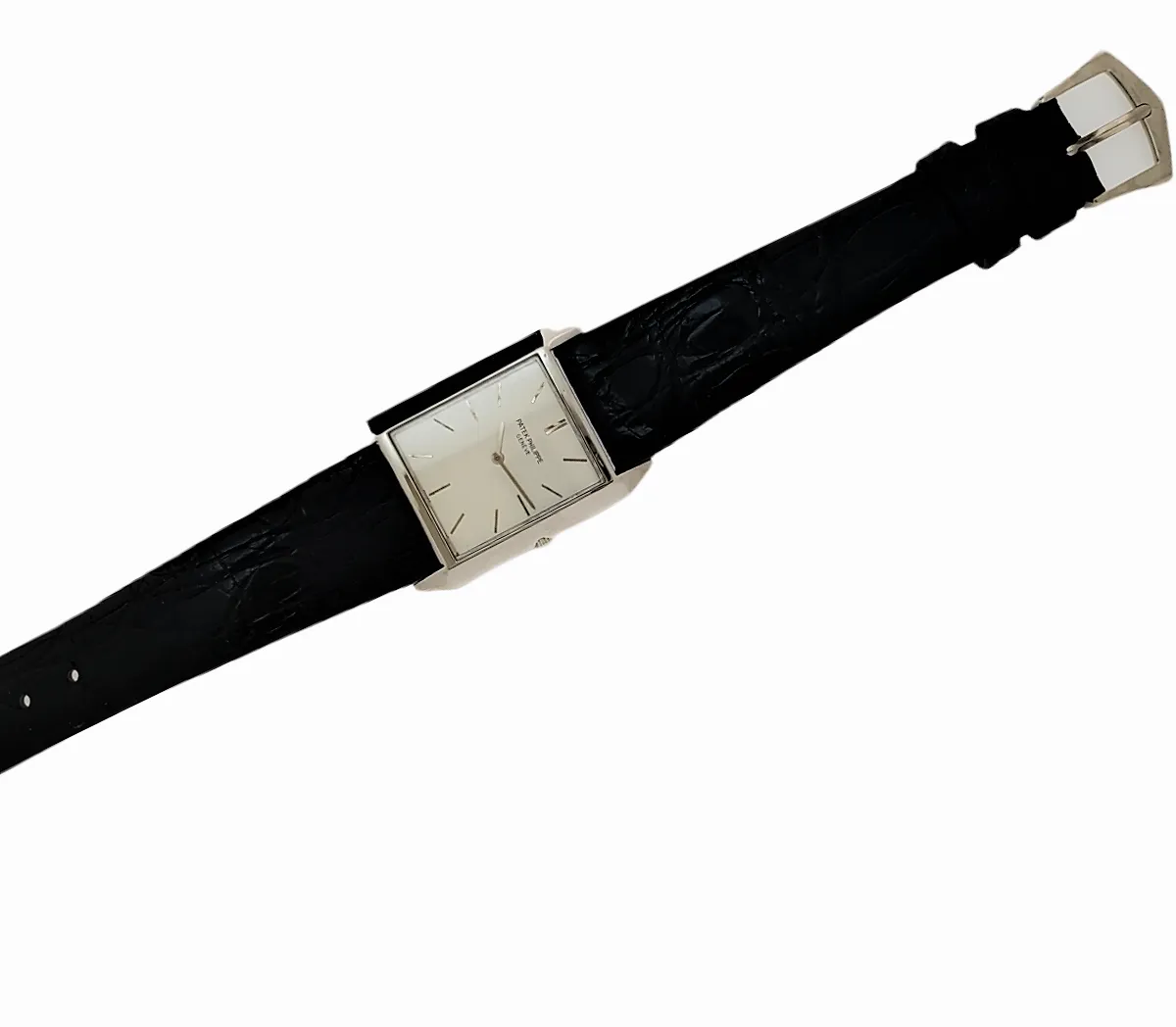 Patek Philippe 3491G Extra Thin Rectangular Dress Watch; Circa 1965-66
